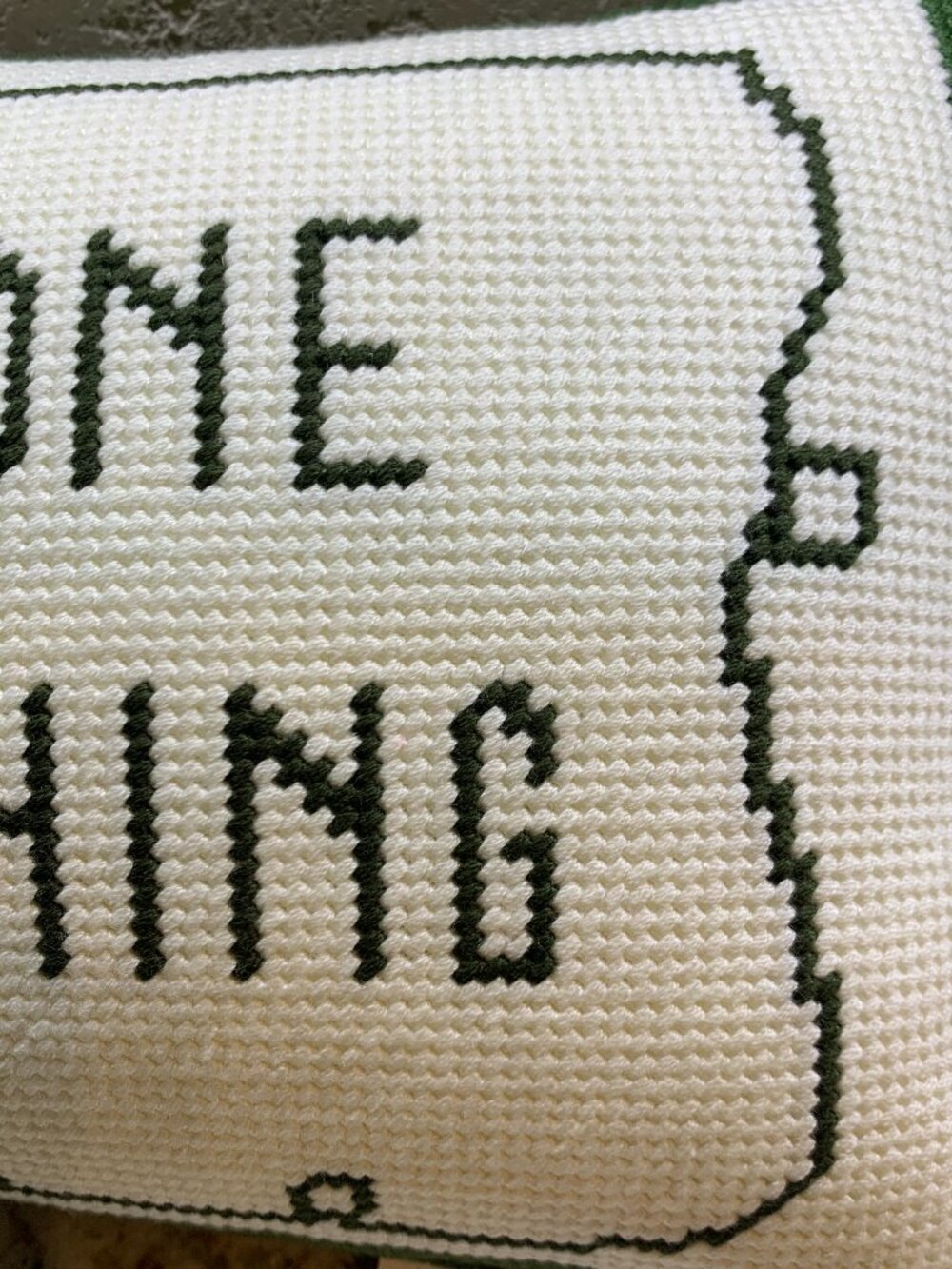 Pillow "Gone Fishing" Needlepoint Pillow NWT - Picture 4 of 7